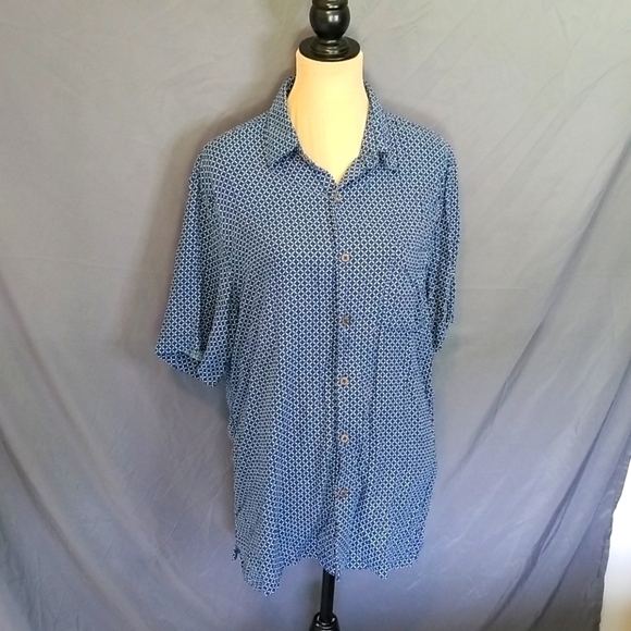 Vintage Silk Button Down Shirt Men's Size XLarge EUC - Picture 1 of 5